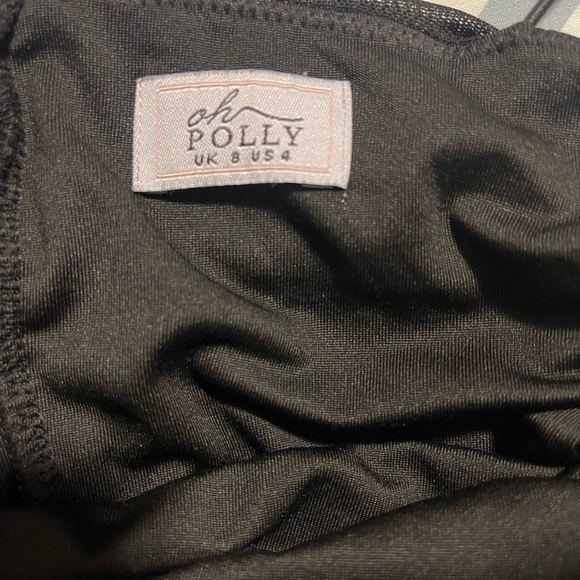 Elegant Black Ruched Dress - Picture 7 of 7